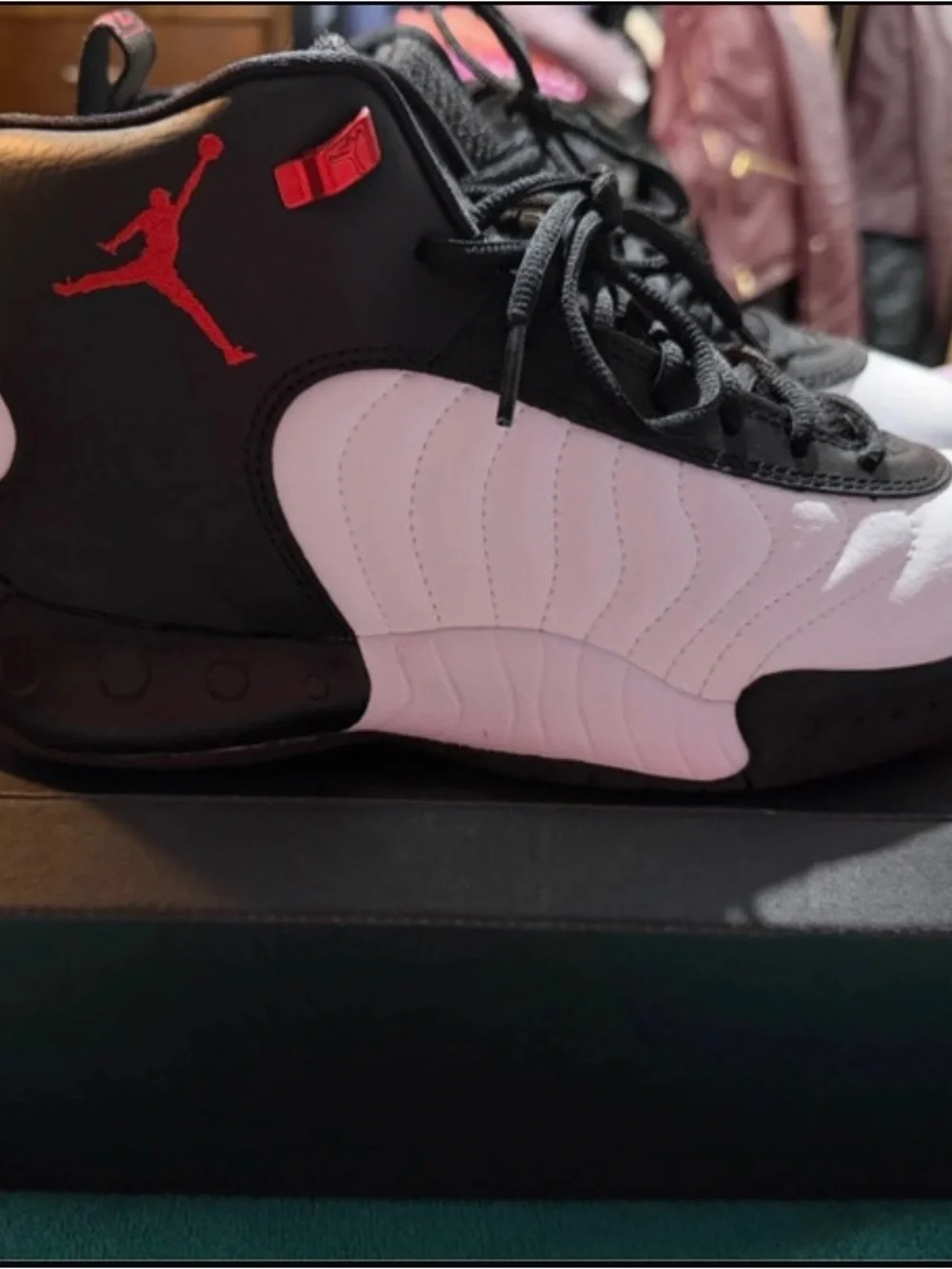 Jordan Jumpman Pro Sneakers in Black, White & Red Accents - Picture 2 of 5